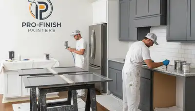 Cabinet painting in Green Bay, WI for a kitchen makeover with durable, professional painted finishes
