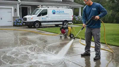 Green Bay, WI concrete pressure cleaning for driveway, patio, and walkway buildup removal
