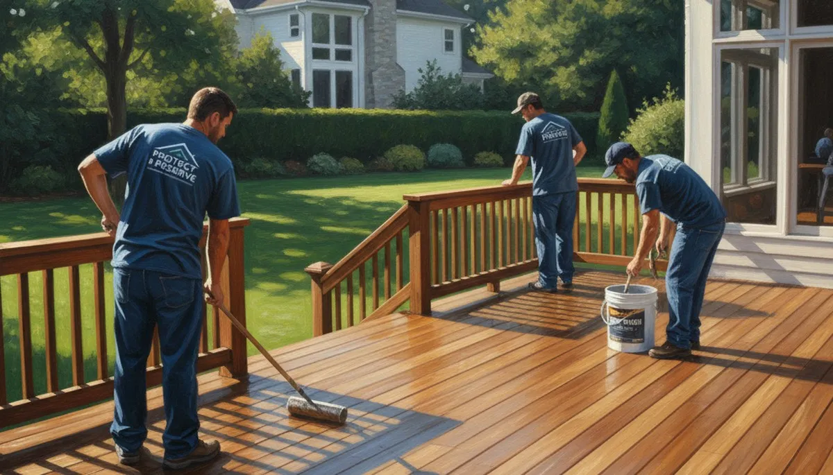 Green Bay, WI deck sealing service protecting wood from snow and humidity