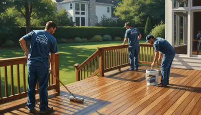 Green Bay, WI deck sealing service protecting wood from snow and humidity