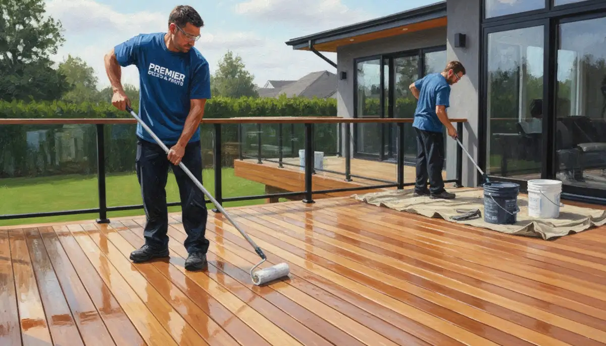 Green Bay, WI deck sealing service by Green Bay Paint Pros for wood protection and weather resistance