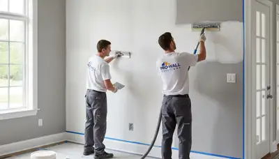 Green Bay Paint Pros repairing drywall in Green Bay, WI for a smooth interior paint finish