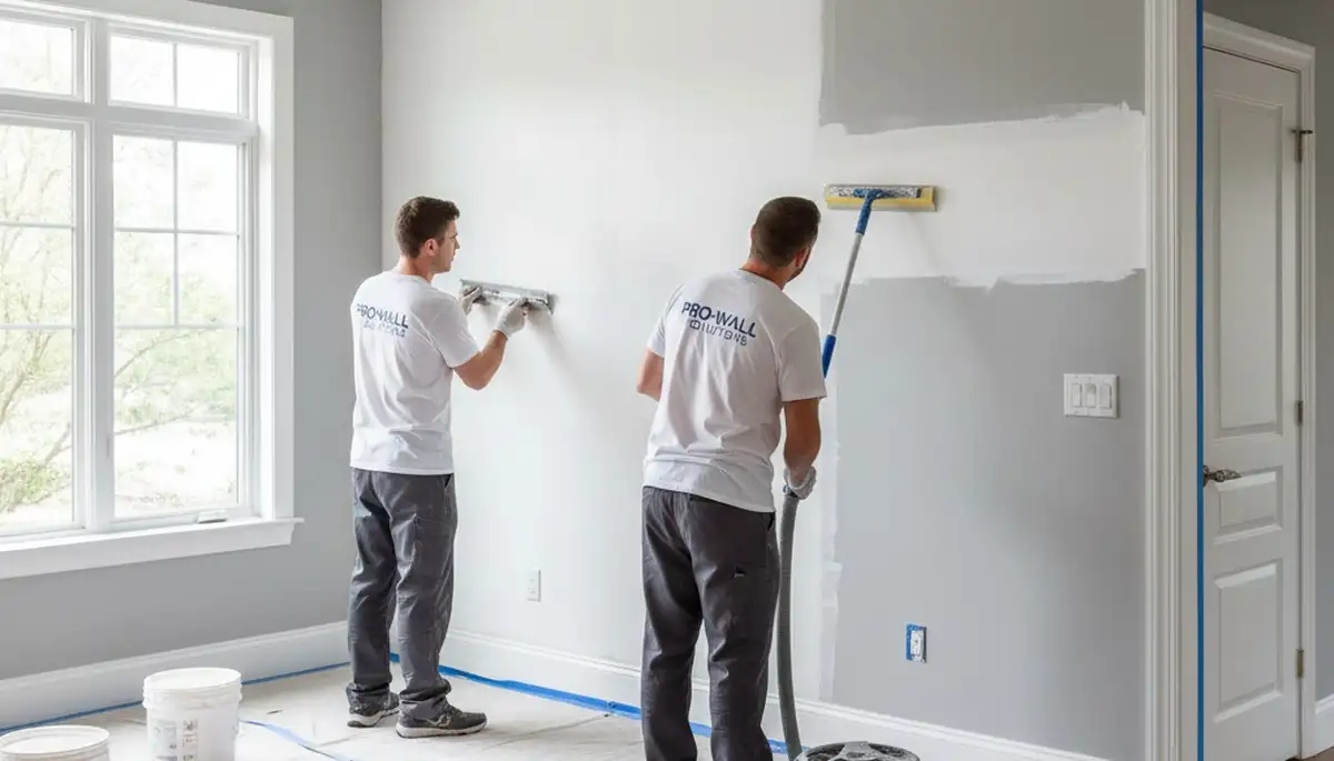 Green Bay Paint Pros repairing drywall in Green Bay, WI for a smooth interior paint finish