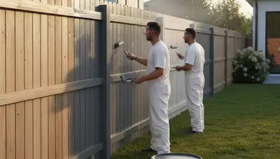 Green Bay, WI fence painting by Green Bay Paint Pros for durable weather protection