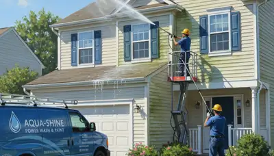Vinyl siding pressure cleaning in Green Bay, WI by Green Bay Paint Pros for a cleaner home exterior