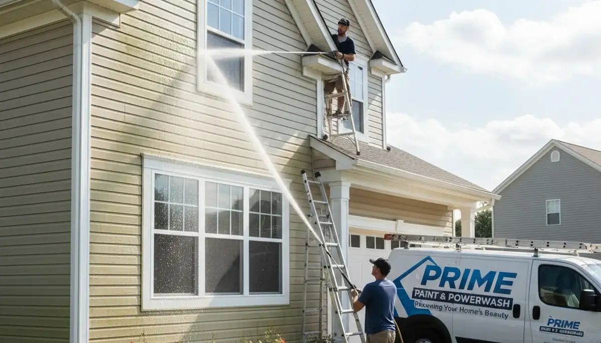 Vinyl siding pressure cleaning in Green Bay, WI for a cleaner home exterior and removal of grime and algae